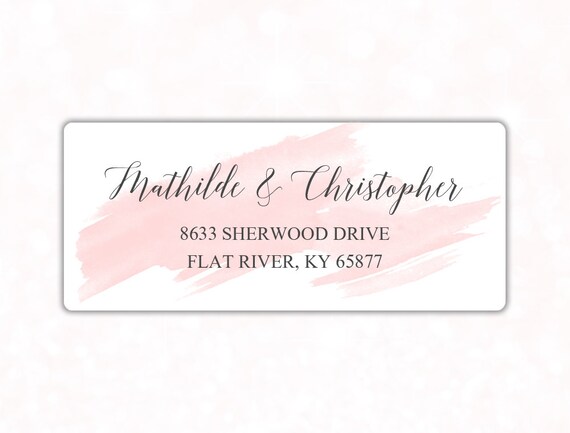 Watercolor Return Address Label Return Address Labels Etsy