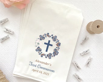 Grease resistant Communion favor bags - Baptism favor bags - Christening favor bags