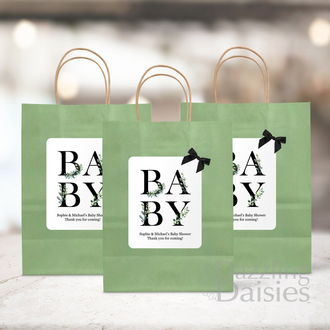 Greenery Baby Shower Bags Baby Shower Goodie Bags Baby Shower Goody