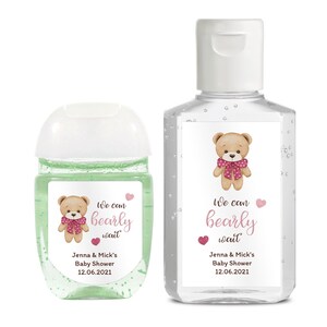 We Can Bearly Wait Hand Sanitizer Labels