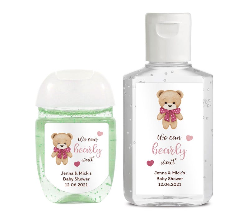 We Can Bearly Wait Hand Sanitizer Labels