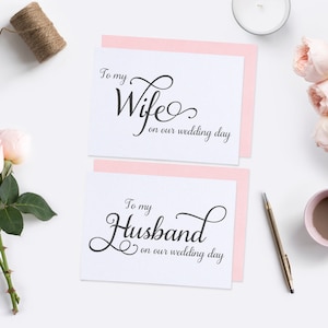 Aan mijn echtgenoot-kaart en aan mijn vrouw-kaart (set) - Aan mijn man op onze trouwdag - Trouwdagkaarten - C001-SET2