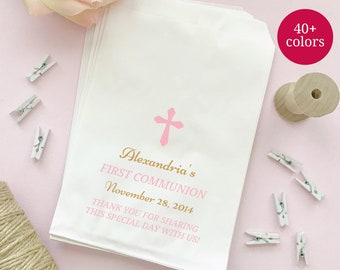 Baptism Favor Bags, First Communion Favors Bags, Christening Treat Bags, Holy Communion Candy Bags