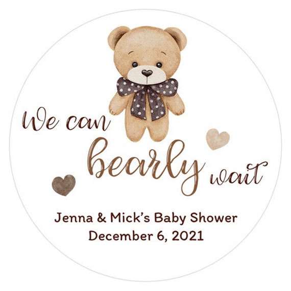 Pooh Baby Shower Stickers — Jessica Weible Studios