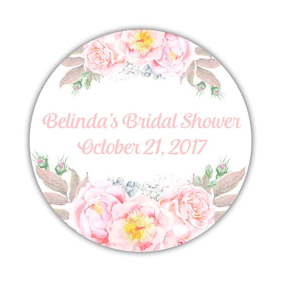 Bridal Shower Stickers Baby Shower Stickers Floral Bridal Etsy