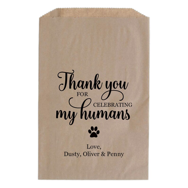 Dog Treat Favor Bag Dog Treat Bags for Wedding Wedding Etsy