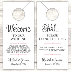 Wedding door hanger - Door hangers wedding - Do not disturb door hanger - Wedding door tag