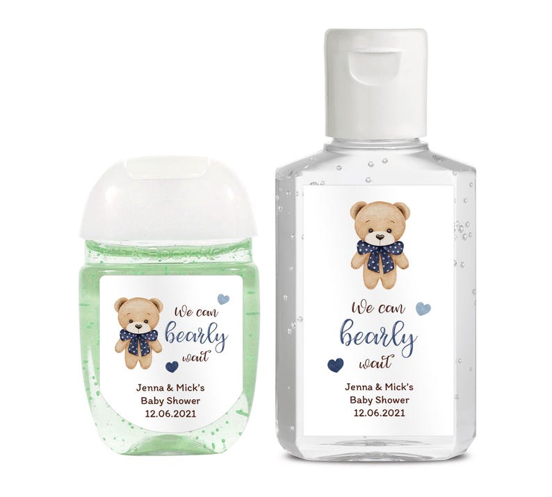 We Can Bearly Wait Hand Sanitizer Labels