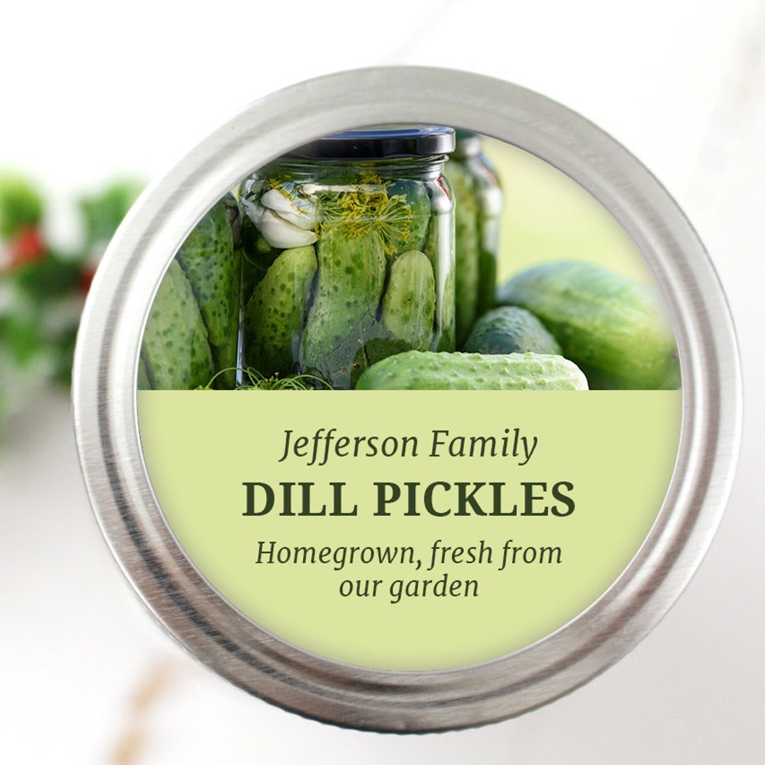 Pickle Labels Pickle Jar Labels Pickle Canning Label Homemade Pickle