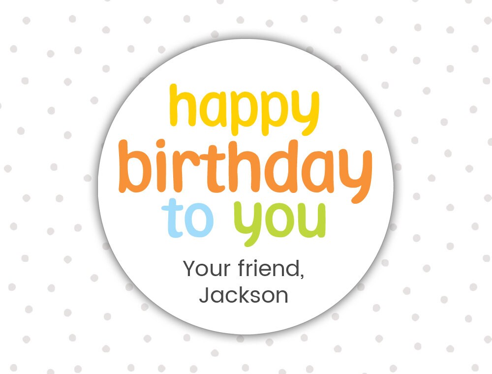 happy birthday stickers birthday stickers personalized etsy