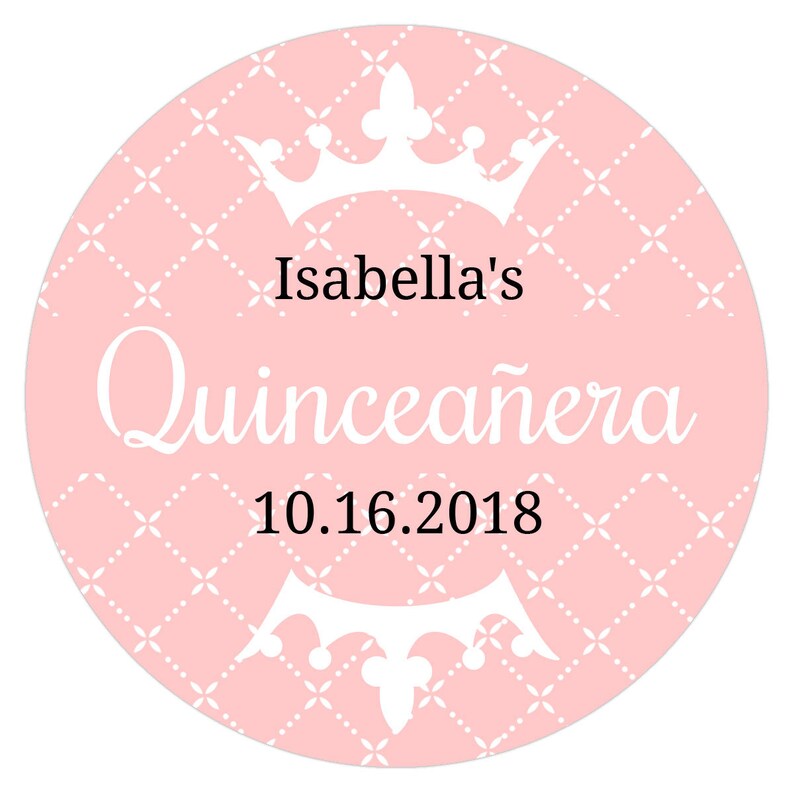 Quinceanera Stickers Quinceanera Labels Sweet 15 Stickers Etsy