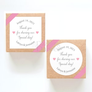 Thank You for Sharing Our Special Day Stickers, Wedding Favor Labels