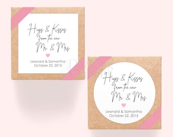 Hugs and kisses from the mr and mrs stickers - Hugs and kisses stickers