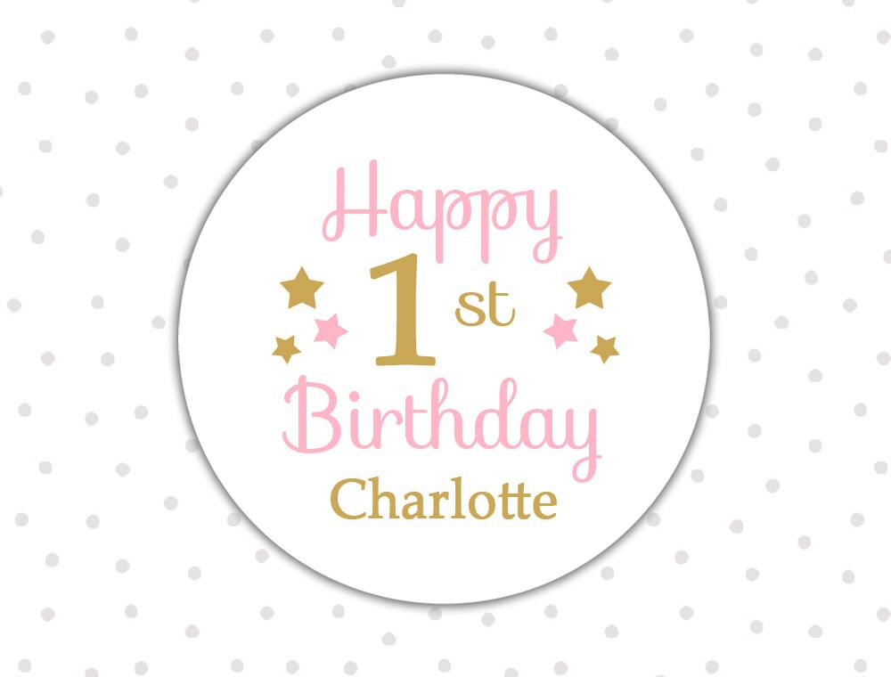birthday stickers happy birthday stickers first birthday etsy