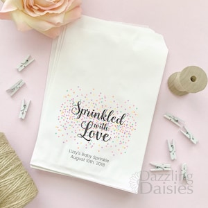 Sprinkled with Love Baby Shower Bags, Donut Treat Bag, Candy favors, Baby Sprinkle