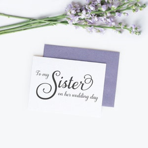 Hochzeitskarte für meine Schwester - An meine Schwester Hochzeitskarte - An meine Schwester Karte - C001-15