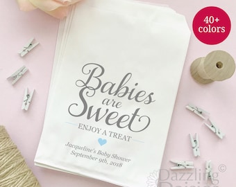 Babies are Sweet Paper Bags, Baby Shower Candy Bags, Babies are Sweet Take a Treat, Candy Favor Bags