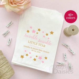 Twinkle Twinkle Little Star Favor Bags, Star Theme Baby Shower, Birthday Party Favors