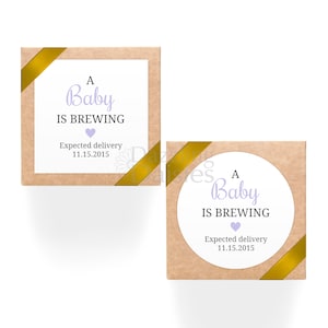A baby is brewing sticker - A baby is brewing label - Baby is brewing stickers - Baby is brewing label - (RW018)