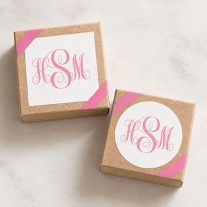 Monogram stickers, Monogram labels, Envelope Seals