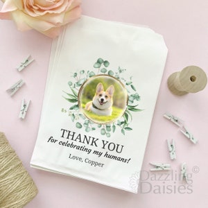 Hochzeitshundetaschen mit Haustierfoto, Danke, dass Sie meine Menschen Gefälligkeiten gefeiert haben