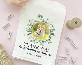 Dog treat bag - Wedding doggie bag - Wedding doggy bag - Wedding dog treat bag - Thank you for celebrating my humans