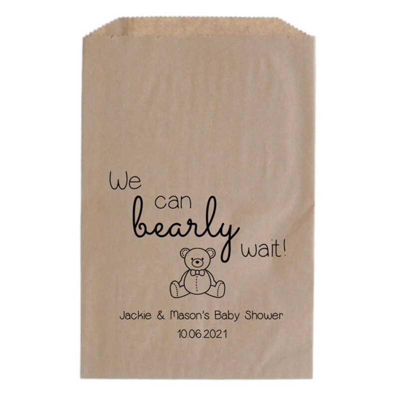 We Can Bearly Wait Bags Kraft
