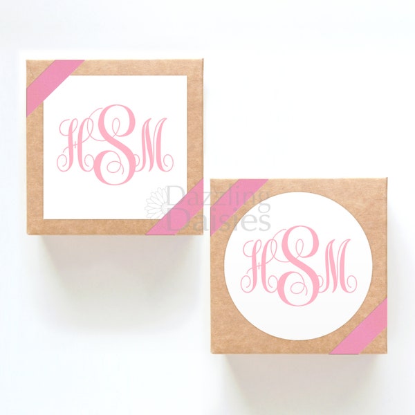 Monogram stickers - Monogram labels - Monogram sticker sheets - Envelope stickers - Wedding envelope seals