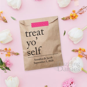 Treat yo self bags - Treat yo self treat bag - Candy favor bags - Wedding favor bags