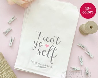 Treat Yo Self Bags for Donuts, Wedding Candy Favors, Bridal Shower Cookies, Edible Party Favors