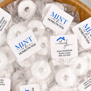 Mint Realtor Client Gifts, Real Estate Marketing Stickers for Mints, Life Savers Labels for Open House