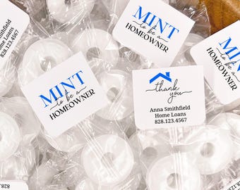 Realtor Real Estate Marketing Gifts, Mint to Be a Homeowner Life Savers Labels