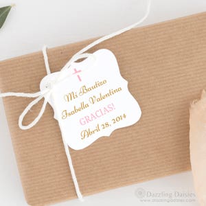 Mi Bautizo Tags, Etiquetas Personalizadas para Lembrancinhas de Batismo Espanhol, Recuerdos