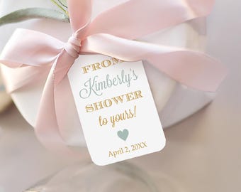 From My Shower to Yours Tags, Baby Shower, Bridal Shower Soap Favors