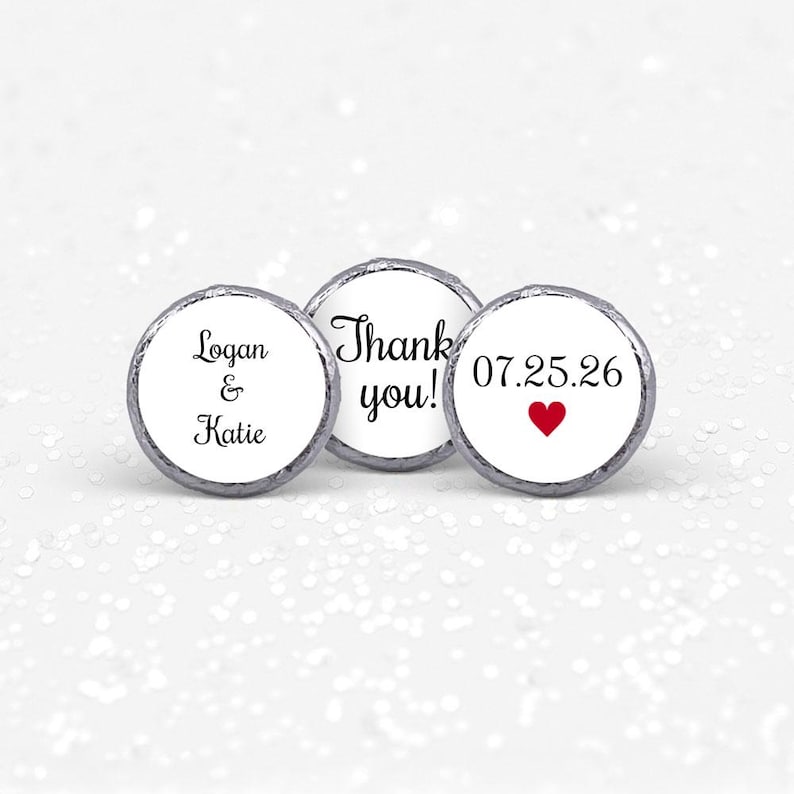 Wedding Hershey Kiss Stickers