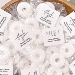 Mint to Be Wedding Favors, Mints Favor for Engagement or Bridal Shower, Life Savers Labels