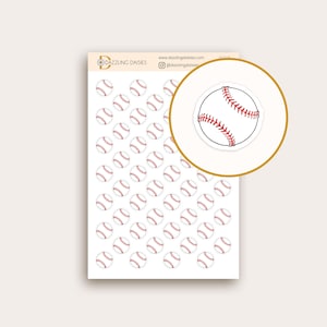 Adesivo para planejador de treino de beisebol, mini adesivos esportivos para calendário, agenda, lembrete de jogo
