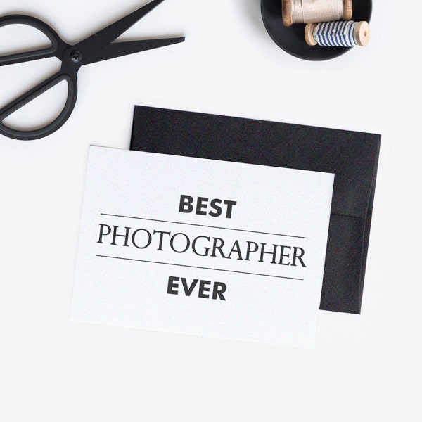 Photographer thank you card - Best photographer ever- Wedding card - Photographer gift - Wedding thank you card - C002-1