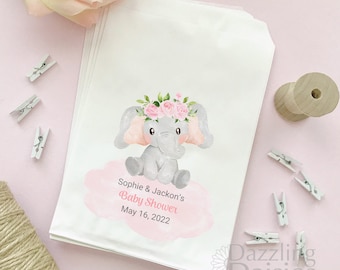 Elephant Baby Shower Favor Bags, Candy Treat Bags