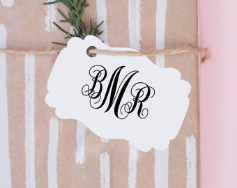 Monogram Tags for Gifts, Wedding, Business and Christmas