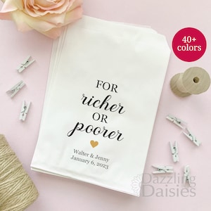 Pour des sacs plus riches ou plus pauvres, un support de mariage à gratter, des cadeaux de loterie