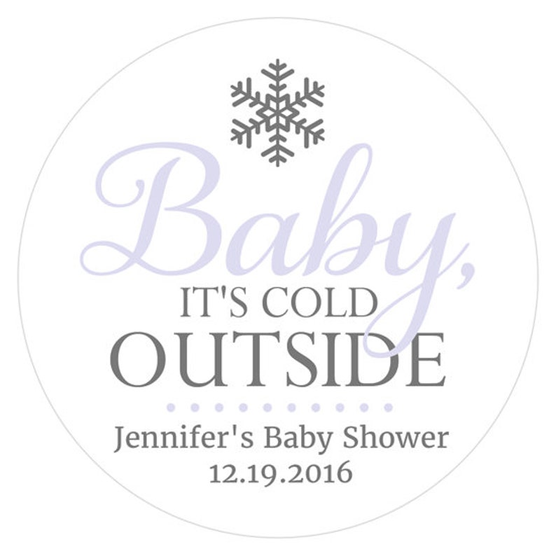 Baby its cold outside baby shower Baby its cold outside stickers RW089 Winter baby shower favors stickers