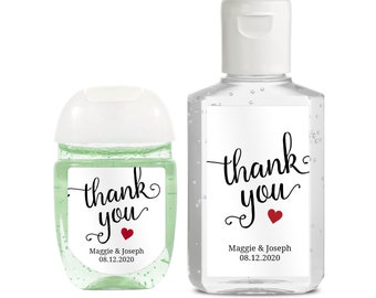 Thank you hand sanitzer labels - Hand sanitizers labels wedding - Thank you handsanitizer labels- (HSB020)