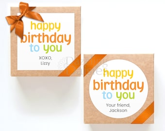 Happy Birthday Stickers for Gifting, Teacher Stickers and Labels, Wrapping Supplies
