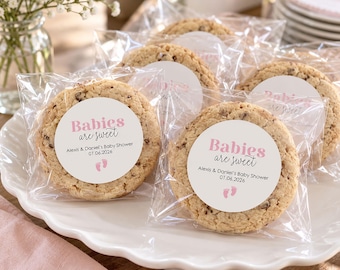 Baby Shower Treat Bags and Stickers, Babies Are Sweet Favor Bags