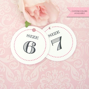 Round Flip Flop Tags for Wedding, Flip Flop Size Tags, A Little Treat for Your Dancing Feet