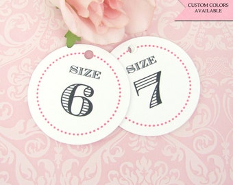 Round Flip Flop Tags for Wedding, Flip Flop Size Tags, A Little Treat for Your Dancing Feet