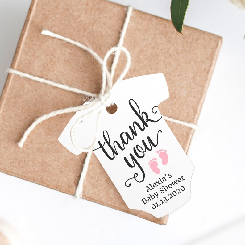 Baby Shower Thank You Tags Baby Shower Tags Onesie Tags Etsy Canada