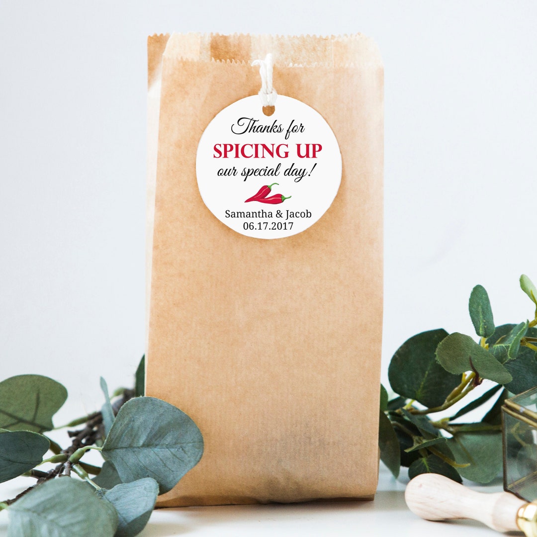 Hot Sauce Favor Tag Thanks for Spicing up Our Day Tags Etsy