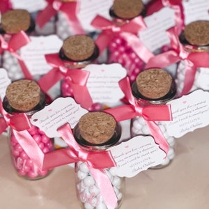 Customer photo of baby shower favor tags